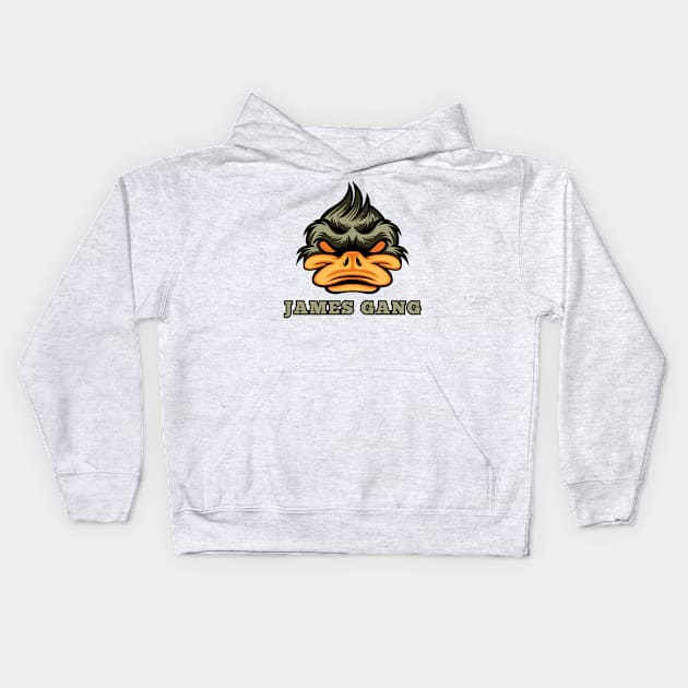 James Gang Duck Party Logo Kids Hoodie by Animals Project